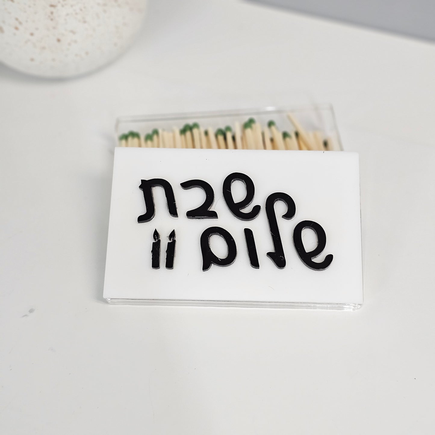 Custom Shabbat candle holder