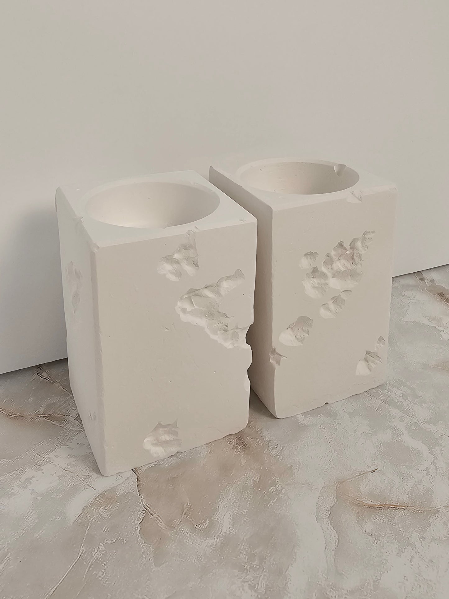 Natural Stone Look Candlesticks