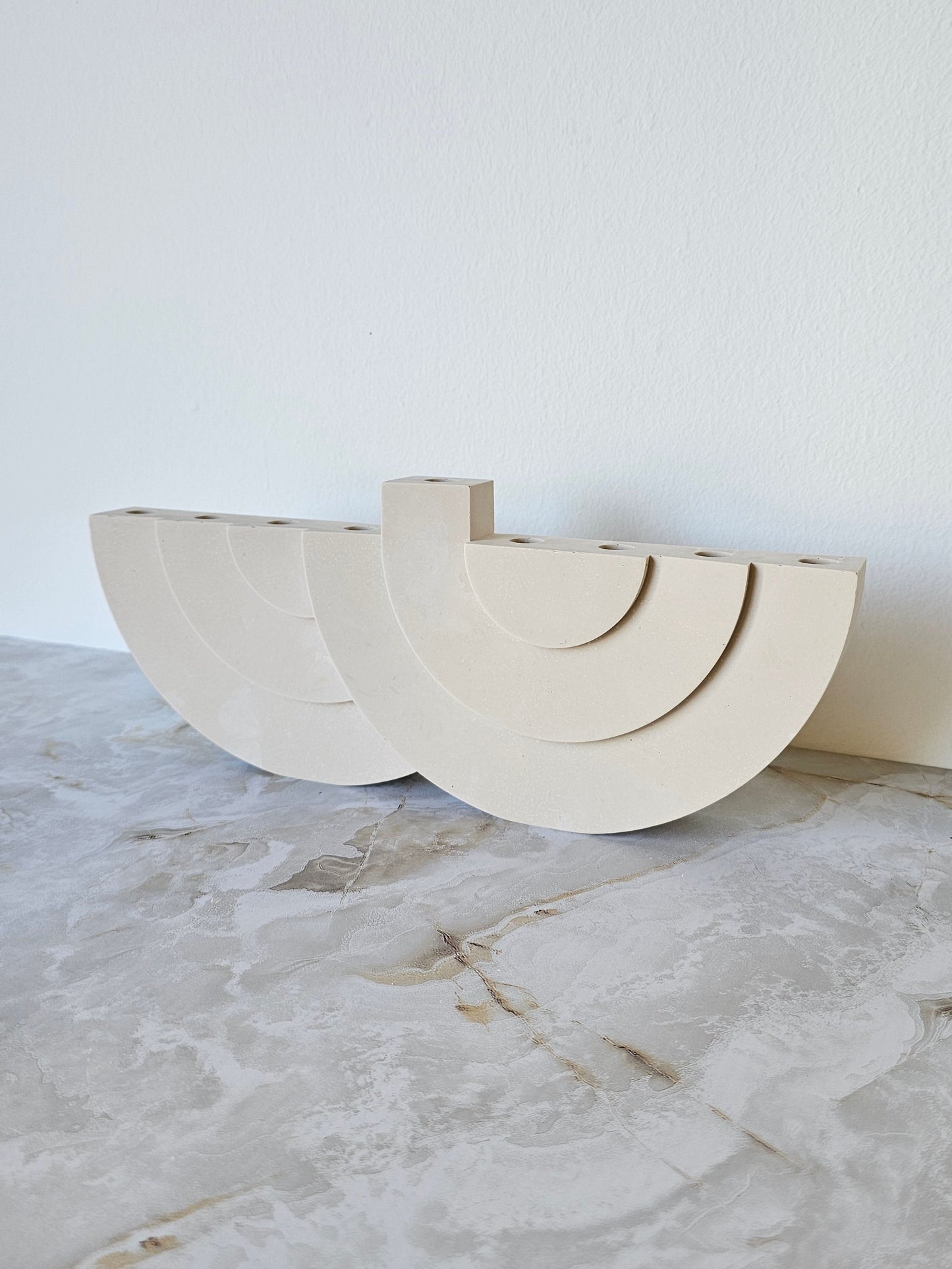 Modern Arch Hanukkah Menorah – Concrete Look