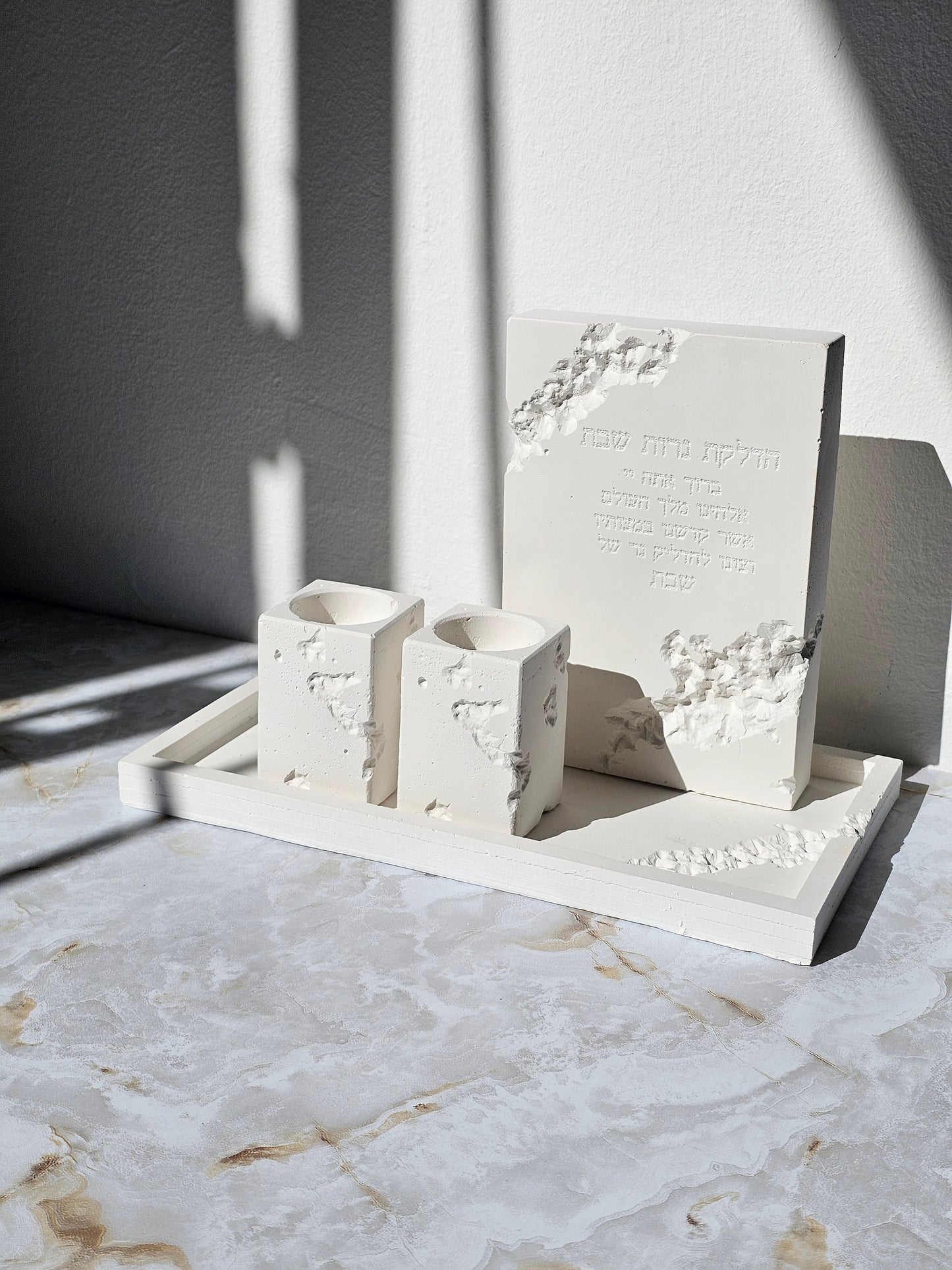 Broken Shabbat Candle Lighting Set