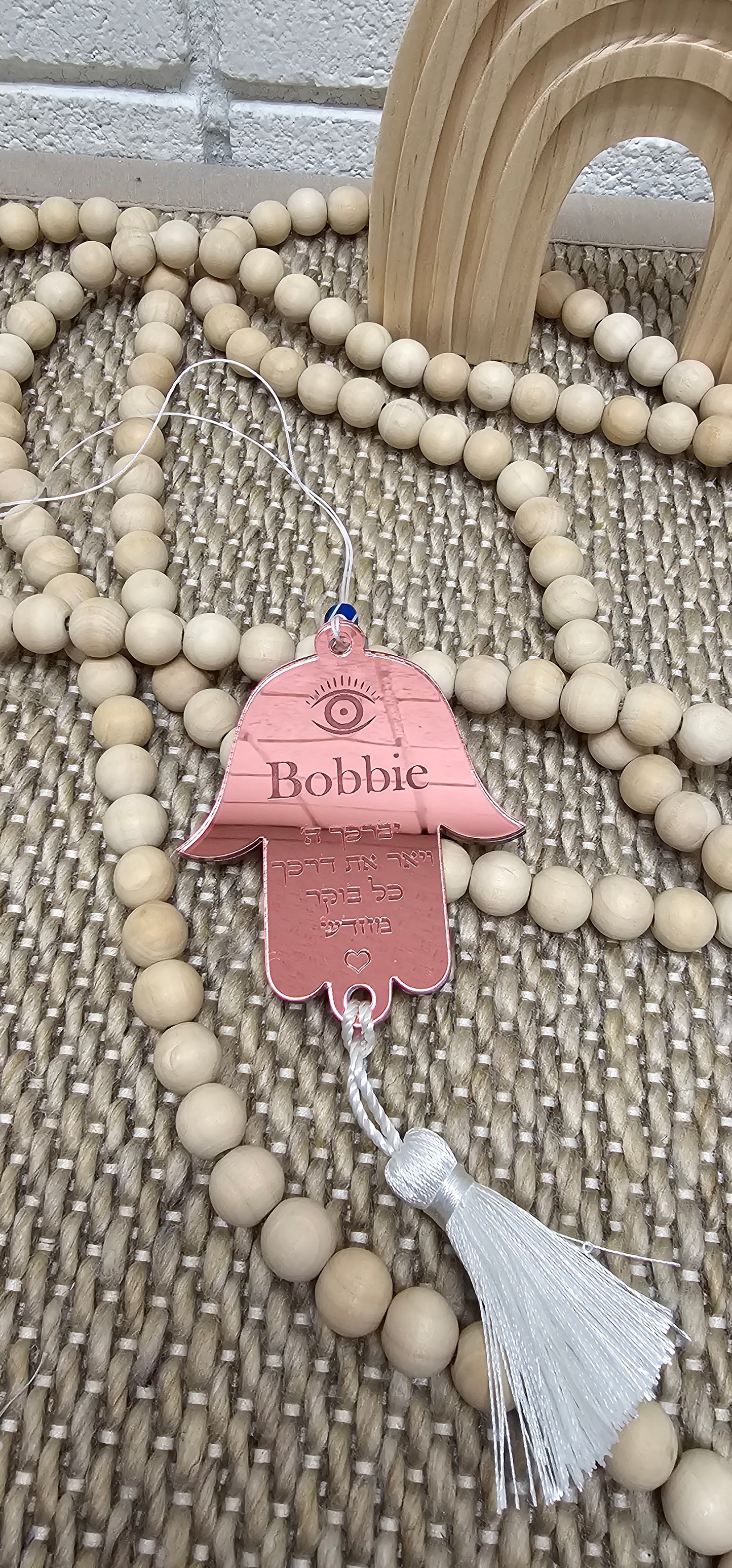 Personalized Hamsa Shape Car Mirror Charm