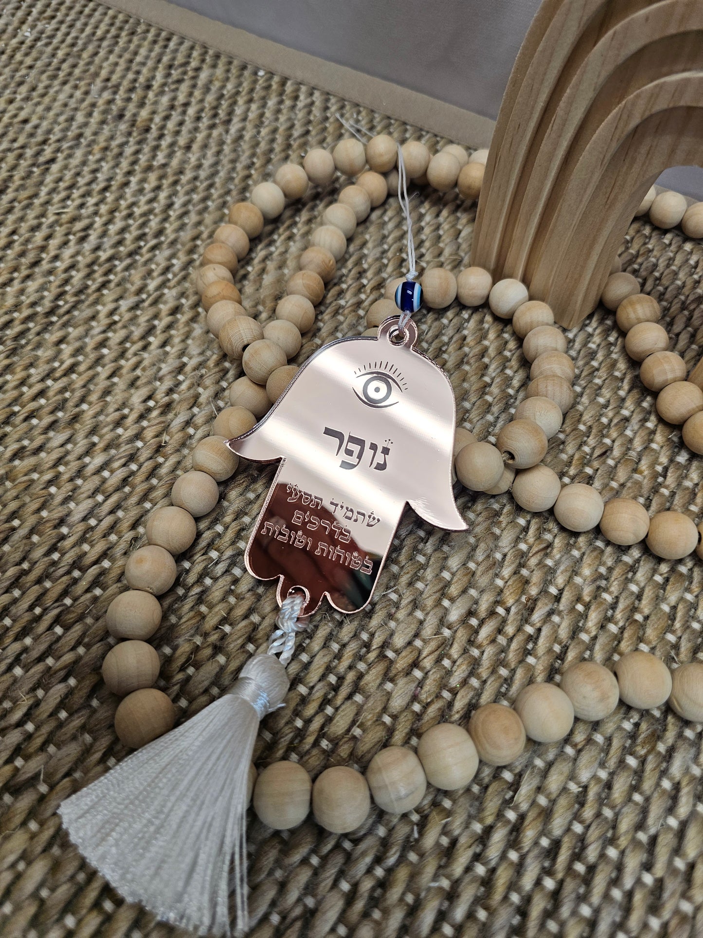 Personalized Hamsa Shape Car Mirror Charm