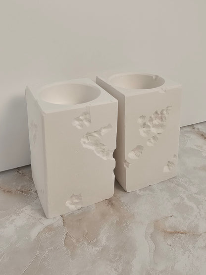 Natural Stone Look Candlesticks