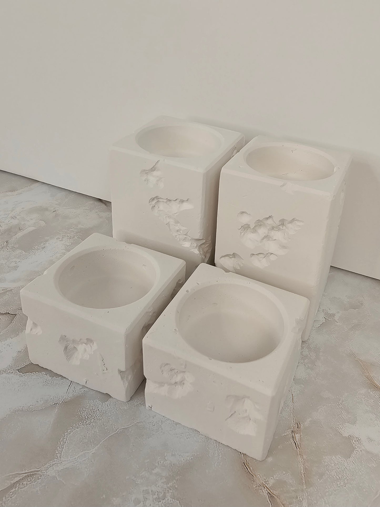 Natural Stone Look Candlesticks