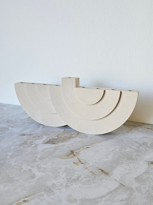 Modern Arch Hanukkah Menorah – Concrete Look