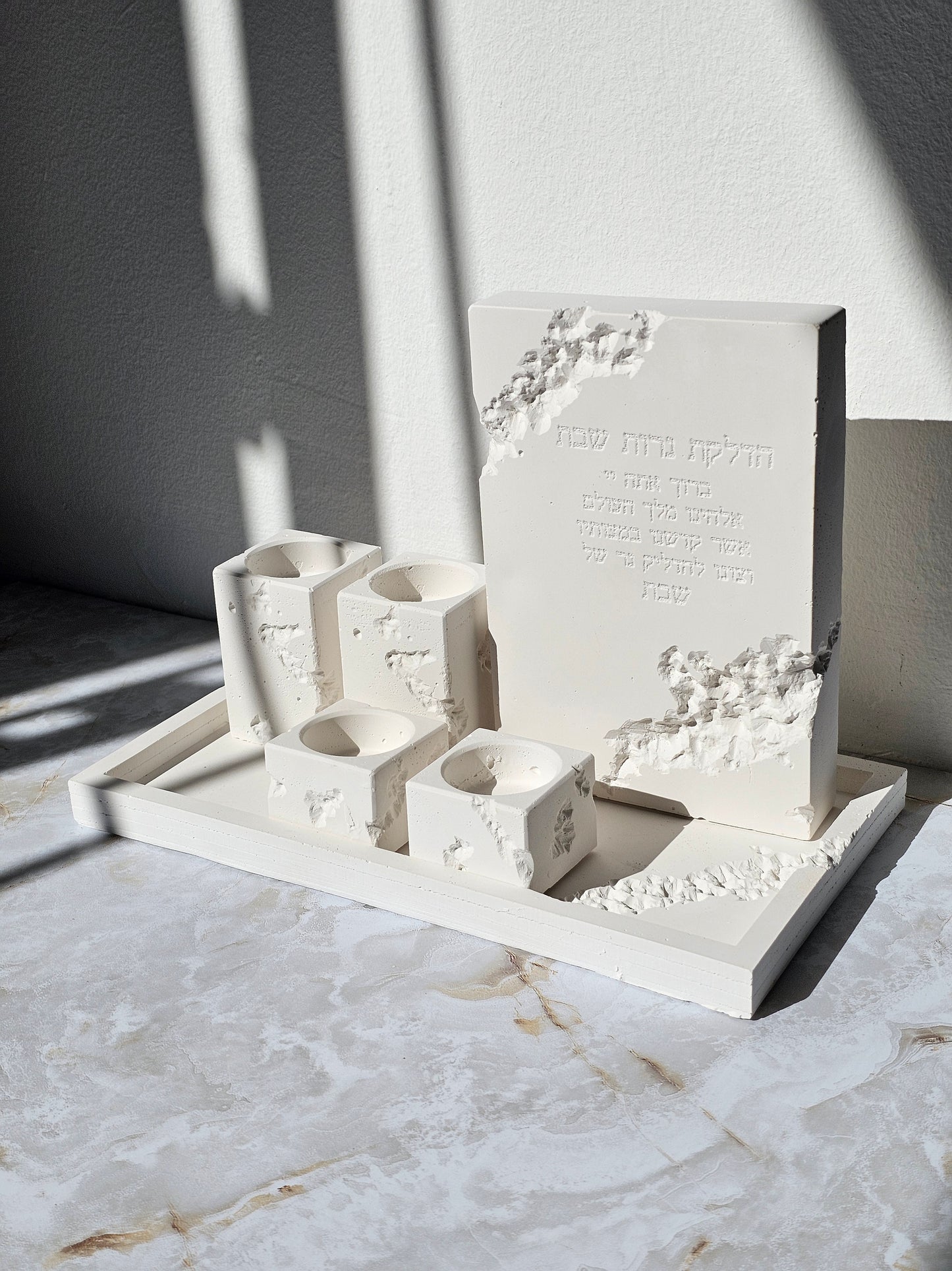 Broken Shabbat Candle Lighting Set