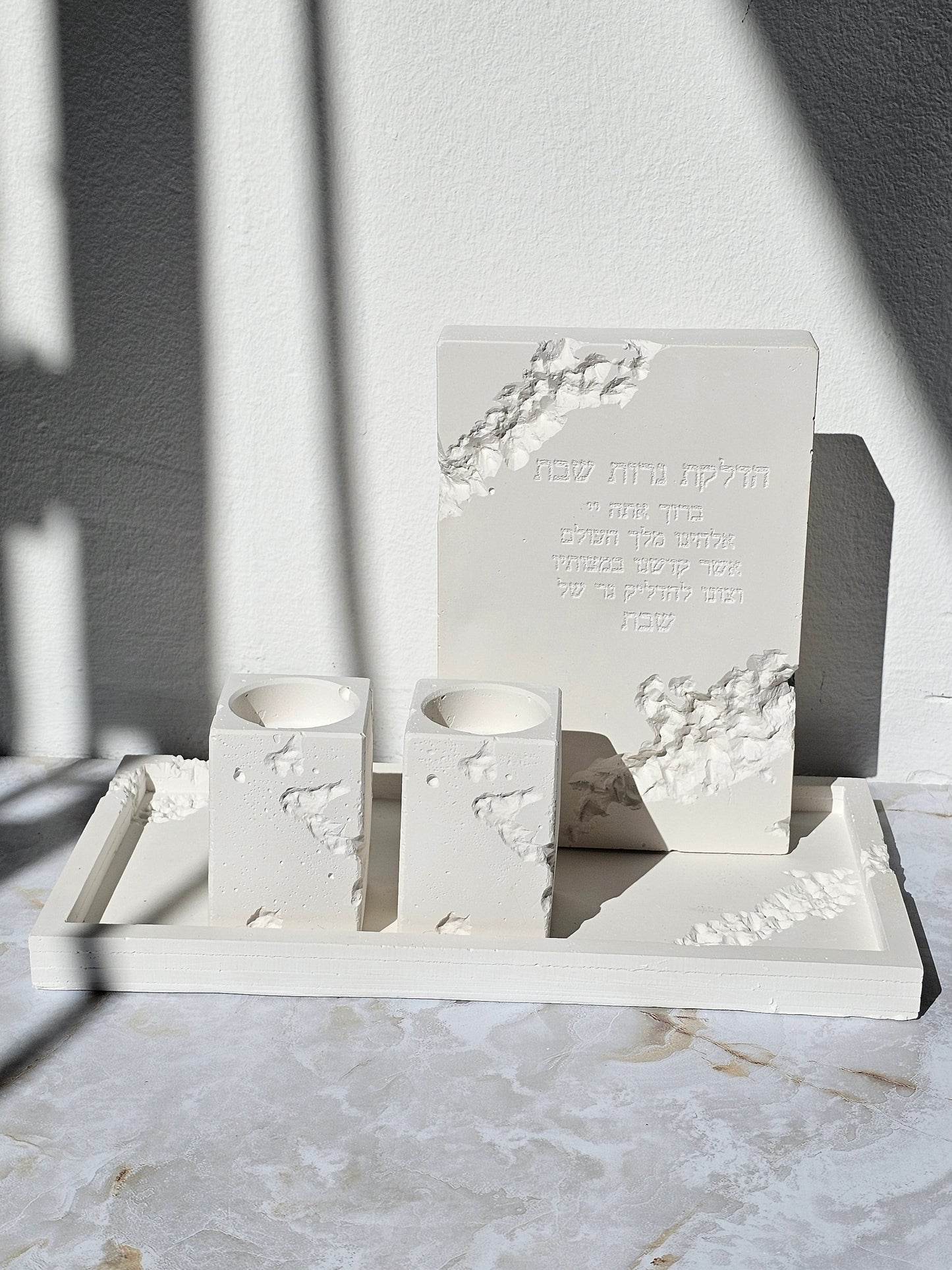 Broken Shabbat Candle Lighting Set