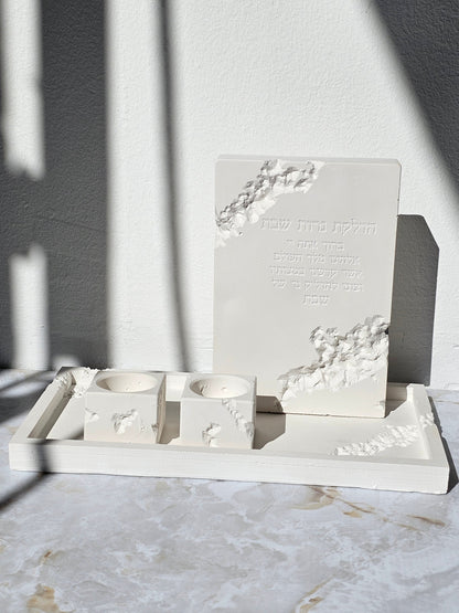 Broken Shabbat Candle Lighting Set