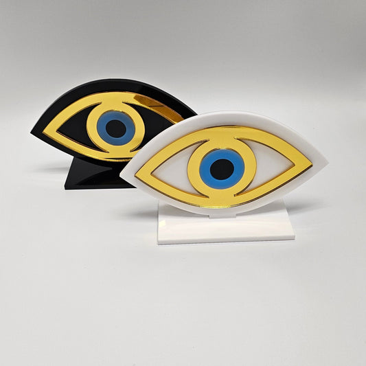 Handmade Plexiglass Evil Eye Table Decor, Evil Eye decor, Home Decor, Protection Ornament,Evil Eye Gift, Maroccan Decor