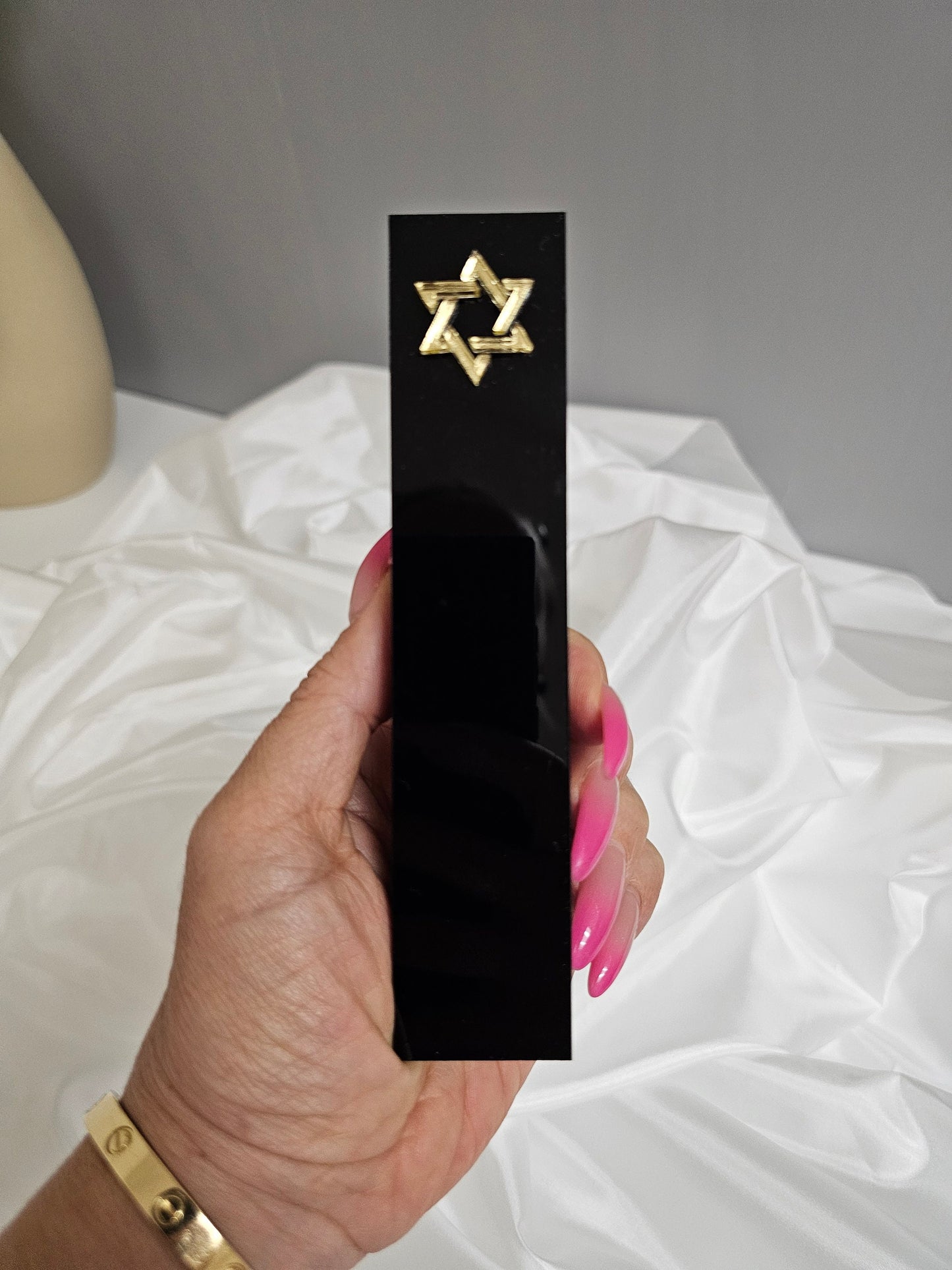 Personalized Jewish Mezuzah,Custom Acrylic Mezuzah Case, Modern & Personalized Jewish Home Blessing