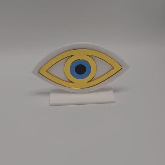 Handmade Plexiglass Evil Eye Table Decor, Evil Eye decor, Home Decor, Protection Ornament,Evil Eye Gift, Maroccan Decor