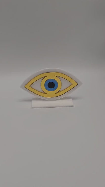 Handmade Plexiglass Evil Eye Table Decor, Evil Eye decor, Home Decor, Protection Ornament,Evil Eye Gift, Maroccan Decor
