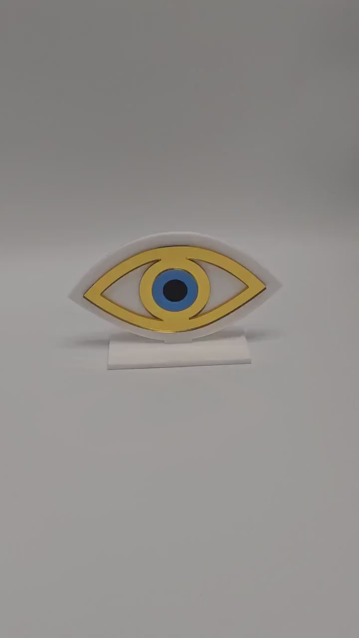 Handmade Plexiglass Evil Eye Table Decor, Evil Eye decor, Home Decor, Protection Ornament,Evil Eye Gift, Maroccan Decor